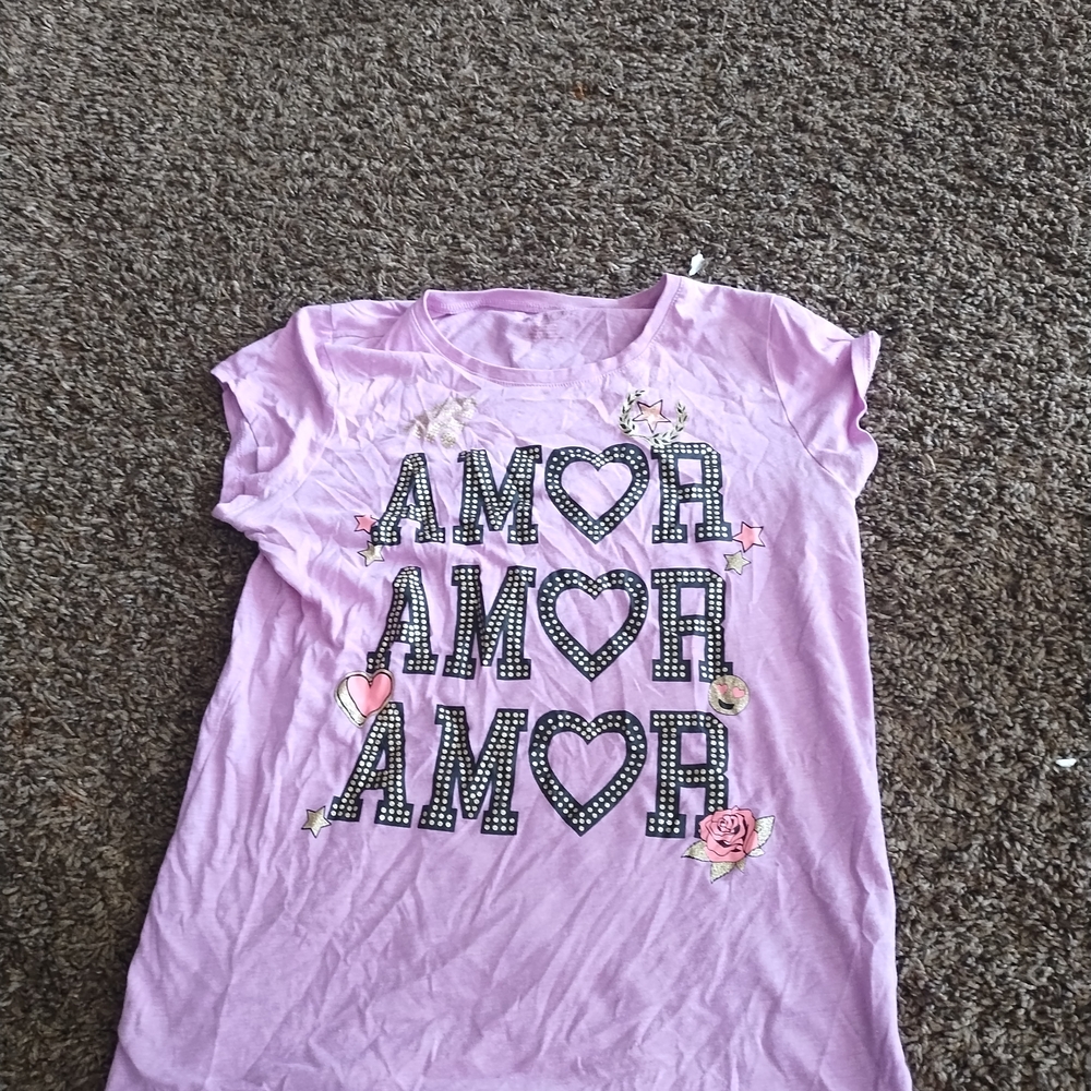 Style & Co. Lilac Amor Graphic Tee
